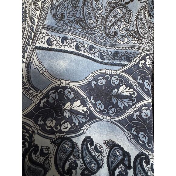 VTG 90s 100% Silk Bomber Jacket Women’s Sz Large Light Blue Allison Taylor - Picture 9 of 11